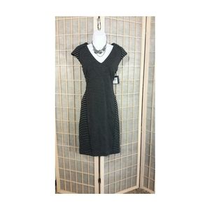Ellen Tracy Dress NWOT SZ 12 GRAY BLACK